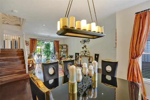 5354 NW 119th Ter, Coral Springs, FL 33076 - dining room with stairs and wood finished floors