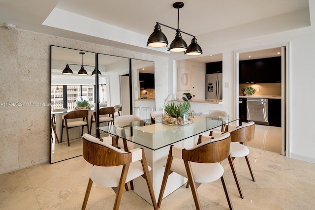 view of dining space