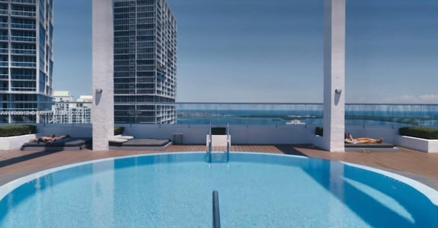 500 Brickell Ave Unit 1907, Miami, FL 33131 - swimming pool with a water view
