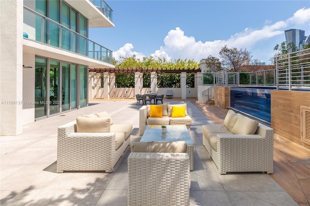 300 Sunny Isles Blvd Unit 4-501, Sunny Isles Beach, FL 33160 - view of patio / terrace featuring an outdoor hangout area