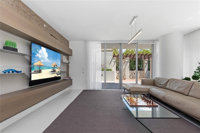300 Sunny Isles Blvd Unit 4-501, Sunny Isles Beach, FL 33160 - tiled living room featuring floor to ceiling windows