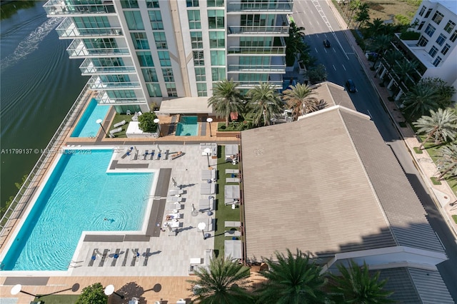 300 Sunny Isles Blvd Unit 4-501, Sunny Isles Beach, FL 33160 - bird's eye view of a pool and a large body of water