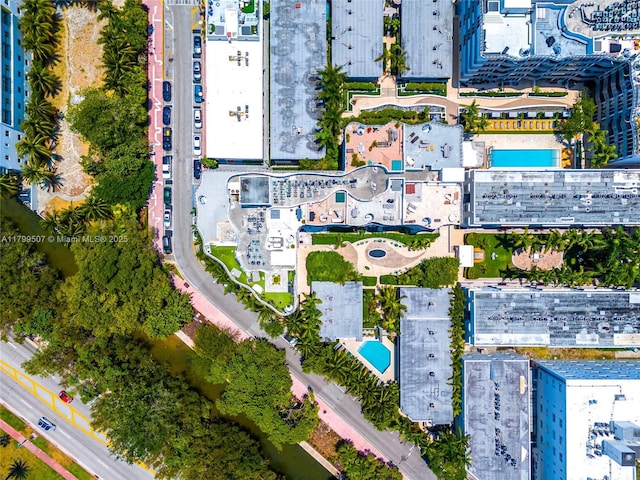 2155 Washington Unit 401, Miami Beach, FL 33139 - drone / aerial view of a pool area