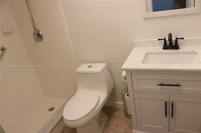 7891 N Sunrise Lakes Dr Unit 101, Sunrise, FL 33322 - bathroom featuring toilet, vanity, and tiled shower