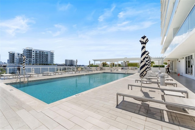 4250 Biscayne Blvd Unit 1112, Miami, FL 33137 - community pool with a patio area and a view of city