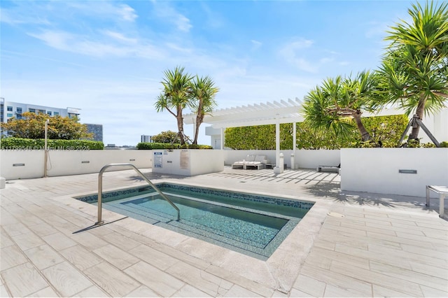 4250 Biscayne Blvd Unit 1112, Miami, FL 33137 - view of pool with a pergola, a hot tub, and a patio area