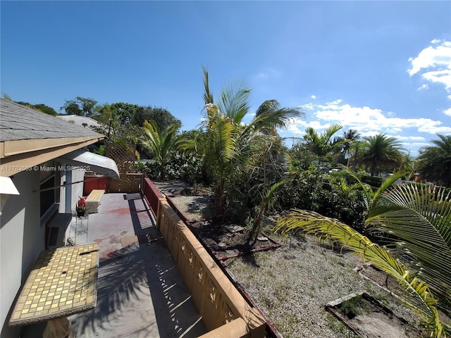 view of yard with a patio area