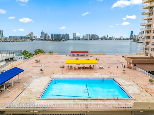 251 174th St Unit 212, Sunny Isles Beach, FL 33160 - community pool with a view of skyline and a water view