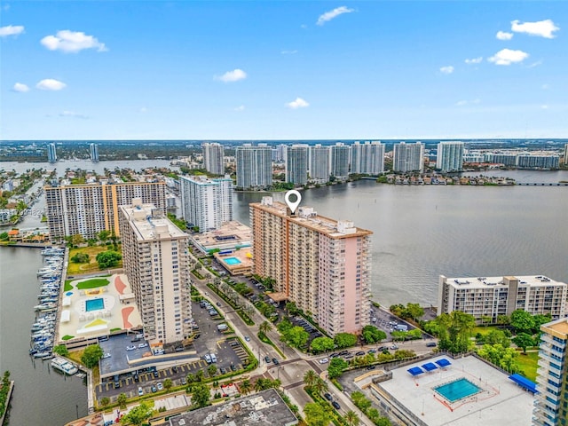 251 174th St Unit 212, Sunny Isles Beach, FL 33160 - view of urban area featuring a pool and a nearby body of water