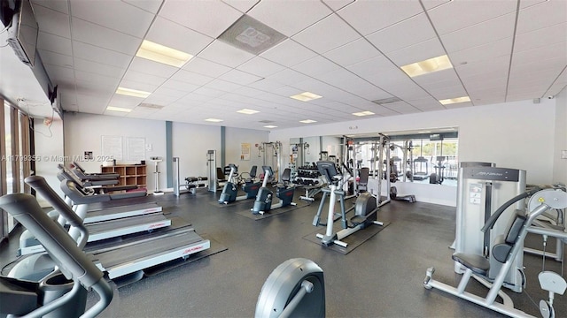 3625 N Country Club Dr Unit 609, Aventura, FL 33180 - gym with a paneled ceiling