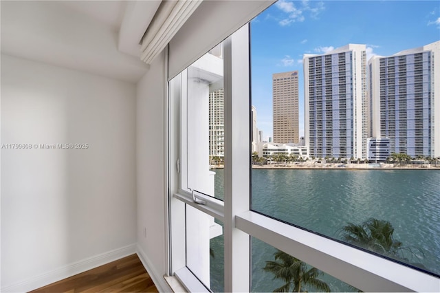 901 Brickell Key Blvd Unit 607, Miami, FL 33131 - water view featuring a view of skyline