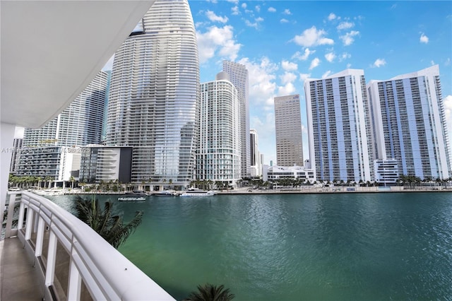 901 Brickell Key Blvd Unit 607, Miami, FL 33131 - water view featuring a skyline view