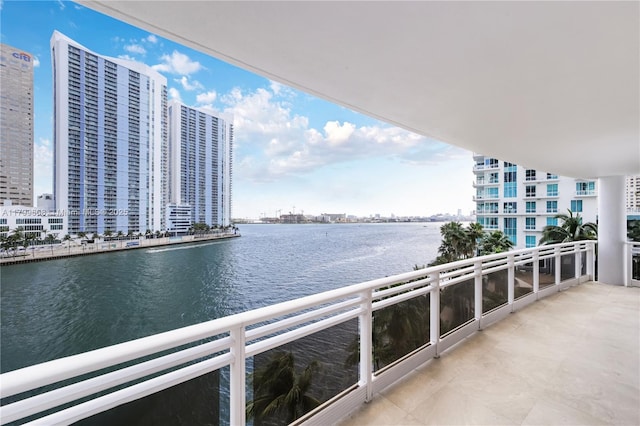 901 Brickell Key Blvd Unit 607, Miami, FL 33131 - balcony featuring a water view and a city view