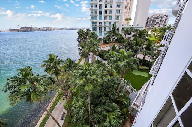 901 Brickell Key Blvd Unit 607, Miami, FL 33131 - water view with nearby urban area