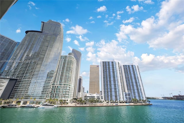 901 Brickell Key Blvd Unit 607, Miami, FL 33131 - water view featuring a view of skyline