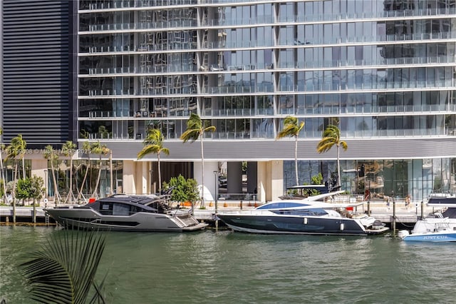 901 Brickell Key Blvd Unit 607, Miami, FL 33131 - view of building exterior with a water view
