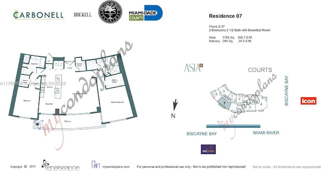 901 Brickell Key Blvd Unit 607, Miami, FL 33131 - home floor plan