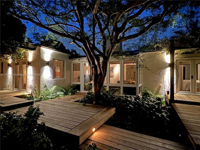 246 NE 92nd St, Miami Shores, FL 33138 - back of house with stucco siding and a deck