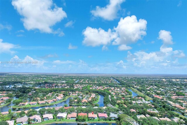 808 Hampton Ct, Weston, FL 33326 - aerial perspective of suburban area featuring a nearby body of water