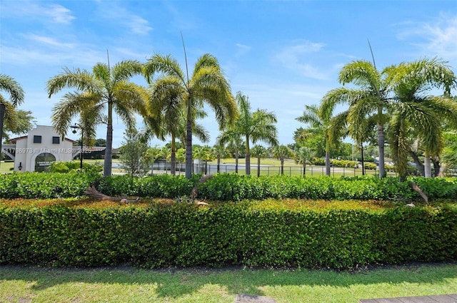 view of home's community with fence