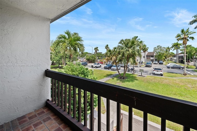 balcony with a residential view