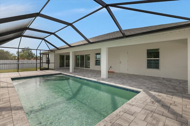 2048 NW 3rd Ter, Cape Coral, FL 33993 - view of swimming pool featuring a patio area, a lanai, and fence