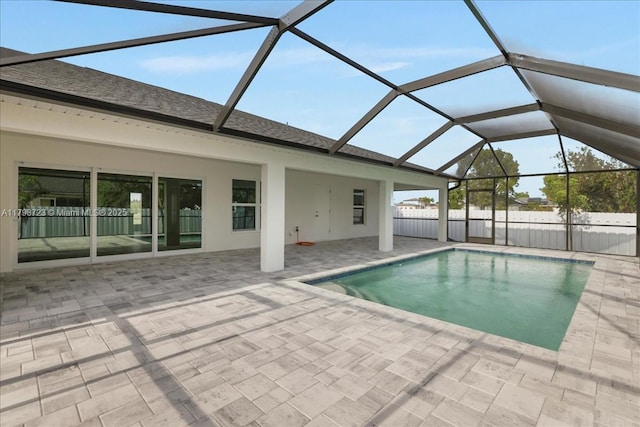 2048 NW 3rd Ter, Cape Coral, FL 33993 - view of swimming pool featuring a patio area, fence, and a lanai