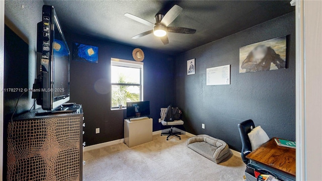 22986 SW 128th Pl, Miami, FL 33170 - office space featuring carpet flooring, a ceiling fan, and baseboards