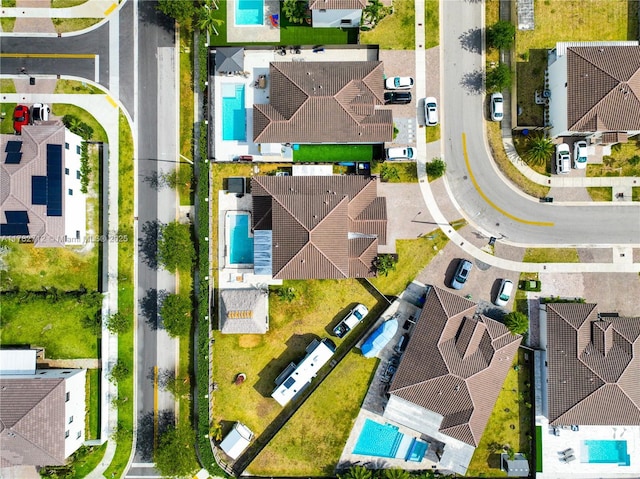 22986 SW 128th Pl, Miami, FL 33170 - aerial perspective of suburban area featuring a pool