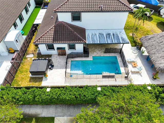 22986 SW 128th Pl, Miami, FL 33170 - view of swimming pool with a fenced backyard and a patio area
