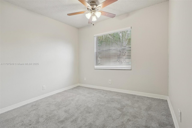 8101 NW 44th Ct, Lauderhill, FL 33351 - unfurnished room featuring carpet flooring, a ceiling fan, and a textured ceiling