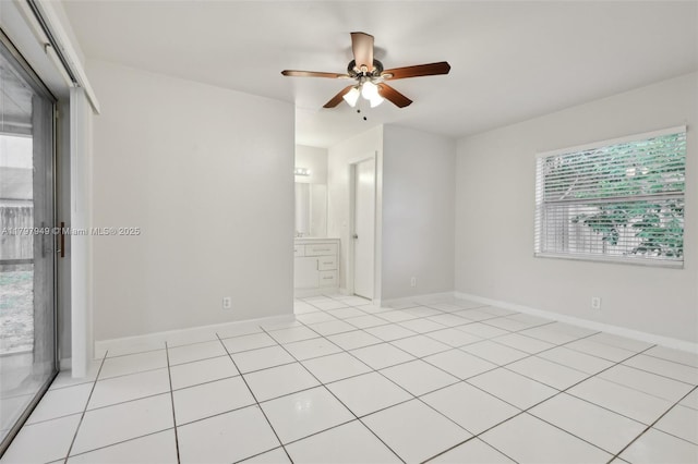 8101 NW 44th Ct, Lauderhill, FL 33351 - unfurnished room featuring ceiling fan and light tile patterned floors