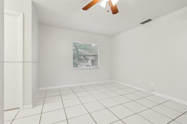 8101 NW 44th Ct, Lauderhill, FL 33351 - spare room featuring ceiling fan and light tile patterned flooring