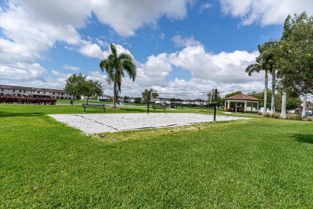 25079 SW 114th Ct, Homestead, FL 33032 - surrounding community featuring a gazebo, volleyball court, and a lawn