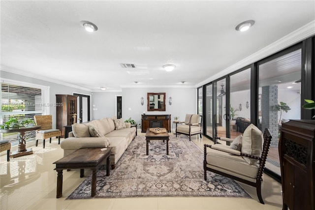 17514 SW 82nd Ct, Palmetto Bay, FL 33157 - living area with crown molding