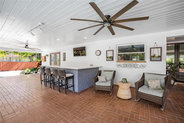 17514 SW 82nd Ct, Palmetto Bay, FL 33157 - view of patio / terrace with a ceiling fan