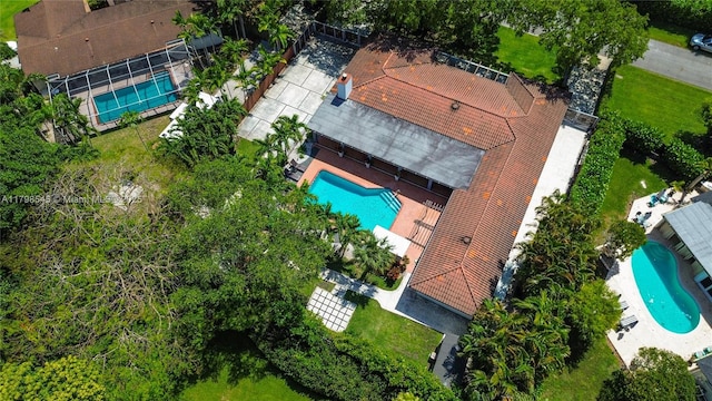 17514 SW 82nd Ct, Palmetto Bay, FL 33157 - view from above of property featuring a pool area