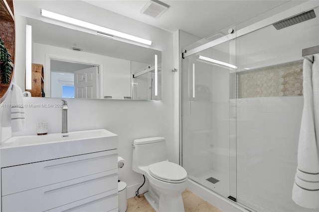 3400 NE 192nd St Unit Ph11, Aventura, FL 33180 - bathroom featuring a stall shower, toilet, and vanity