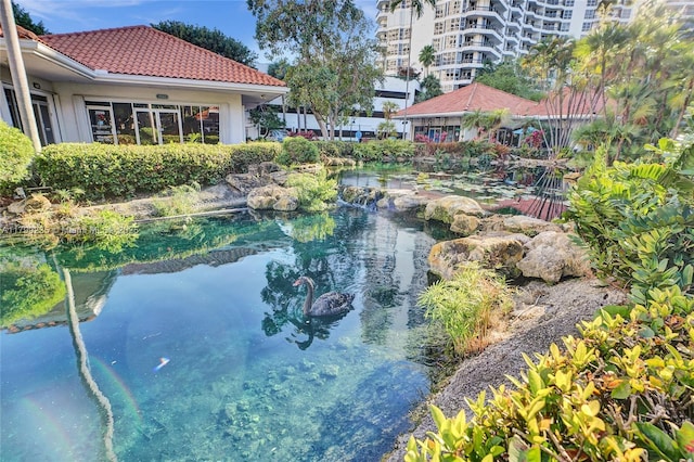 3400 NE 192nd St Unit Ph11, Aventura, FL 33180 - view of pool with a garden pond