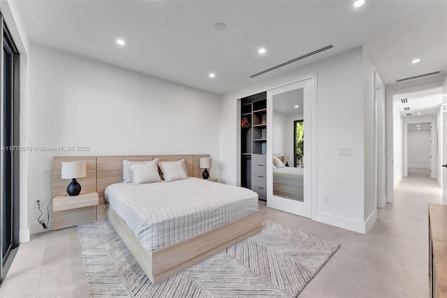 11143 NE 8th Ave, Biscayne Park, FL 33161 - bedroom featuring recessed lighting and concrete floors