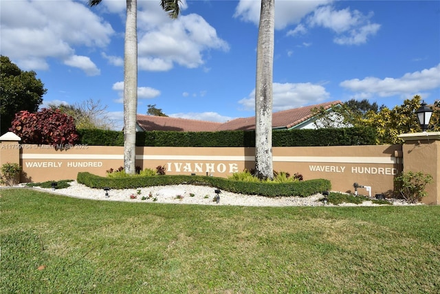 15827 Waverly Mnr, Davie, FL 33331 - community / neighborhood sign featuring a lawn