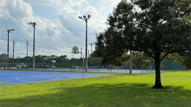 15827 Waverly Mnr, Davie, FL 33331 - view of basketball court featuring a tennis court and community basketball court