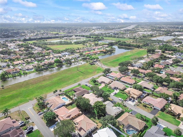 15827 Waverly Mnr, Davie, FL 33331 - aerial overview of property's location featuring a nearby body of water and nearby suburban area