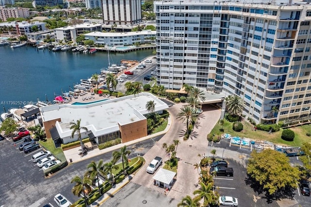 100 Golden Isles Dr Unit 1105, Hallandale Beach, FL 33009 - view of urban area with a large body of water and apartment complex / building