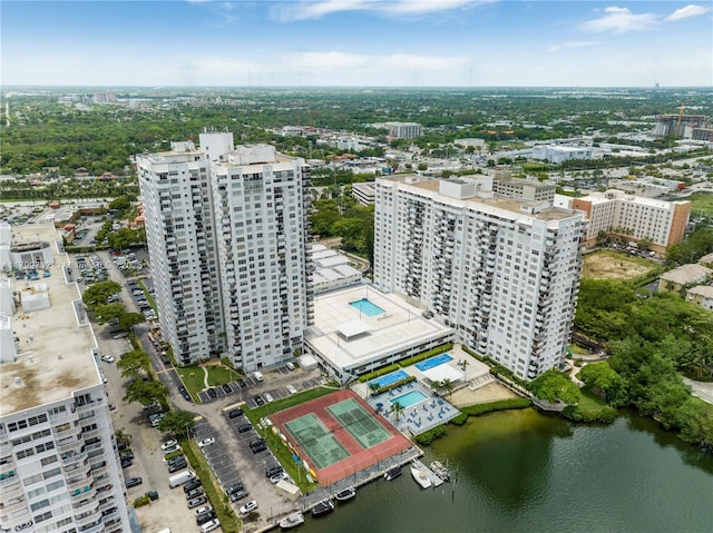 2750 NE 183rd St Unit 504, Aventura, FL 33160 - view of urban area featuring a nearby body of water and a pool area