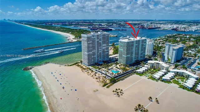 2100 S Ocean Ln Unit 1109, Fort Lauderdale, FL 33316 - view of urban area featuring expansive beach