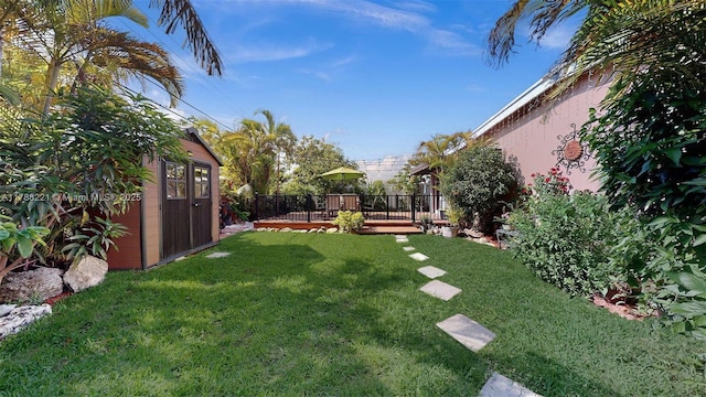 5010 SW 111th Ave, Miami, FL 33165 - view of yard with a wooden deck