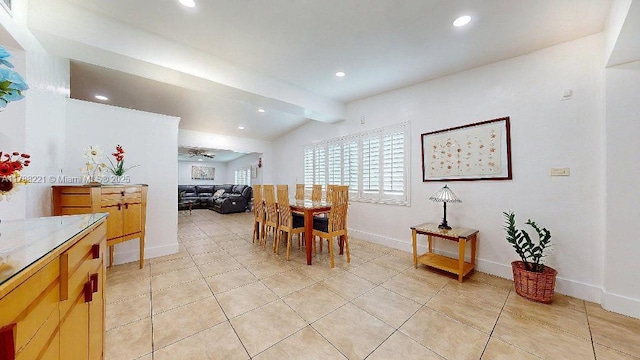 5010 SW 111th Ave, Miami, FL 33165 - dining area featuring light tile patterned floors, recessed lighting, and baseboards