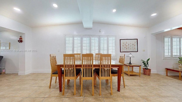 5010 SW 111th Ave, Miami, FL 33165 - dining room featuring light tile patterned flooring, recessed lighting, and baseboards
