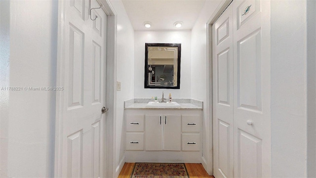 5010 SW 111th Ave, Miami, FL 33165 - bathroom featuring wood finished floors and vanity